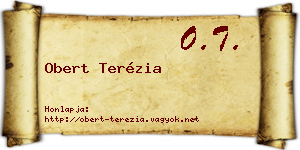 Obert Terézia névjegykártya